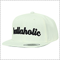 Ballaholic Logo Snapback Cap　白/黒