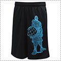 AND1 Checkball Mesh Short　黒/青