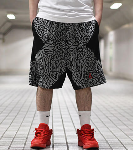Ballist Elephant X Shorts"FLIP"　グレー/黒