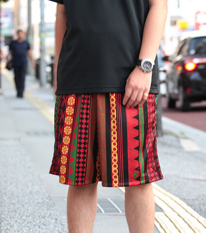 Ballist Africa Zipper Shorts　赤/黒/グリーン