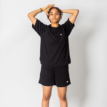 Ballaholic Basic Zip Shorts　黒/白