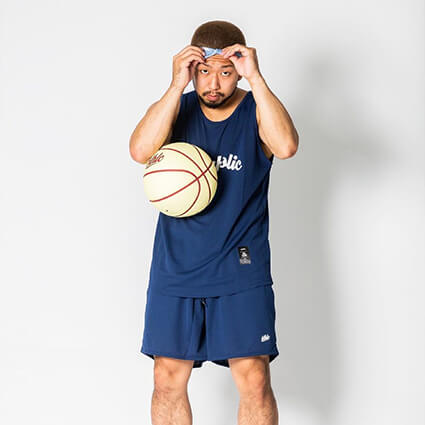 Ballaholic Basic Zip Shorts　紺/白