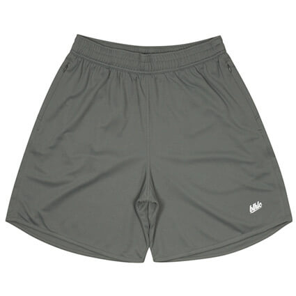 Ballaholic Basic Zip Shorts　チャコールグレー/白