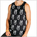 Deuce All Over Peace Tank Top　黒
