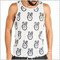 Deuce All Over Peace Tank Top　白
