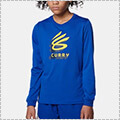 [キッズサイズ]UNDER ARMOUR UA Y Tech Curry Logo LS　ロイヤル