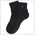 LEGIT Short Socks　黒/赤