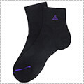 LEGIT Short Socks　黒/パープル