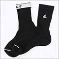 LEGIT Middle Socks　黒/白