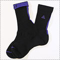 LEGIT Middle Socks　黒/パープル