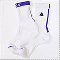 LEGIT Middle Socks　白/パープル