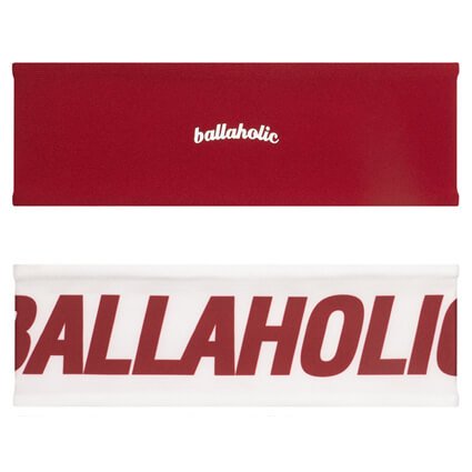 Ballaholic Reversible Headband　クリムゾン/白