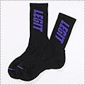 LEGIT Logo Middle Socks　黒/パープル