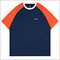 Ballaholic Logo 2 Tone Cool Tee　紺/オレンジラスト