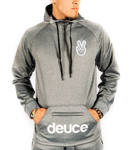 Deuce Athletic Zip Hoodie　ストーングレー