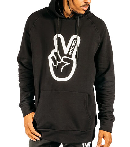 Deuce Peace Pullover Hoodie　黒