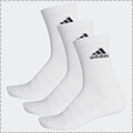 adidas Cushioned Crew Socks (3P) 白/白/黒