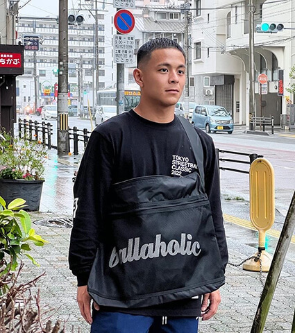 ballaholic Logo Ripstop Shoulder Bag　黒