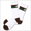Arch Bi-color Crew Mid. Socks　白/ブラウン