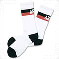 Arch Bi-color Crew Mid. Socks　白/黒