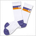 Arch Bi-color Crew Mid. Socks　白/パープル