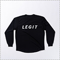 [キッズサイズ]LEGIT Borderless L/S　黒