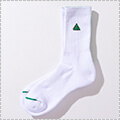 LEGIT Middle Socks　白/緑