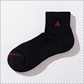 LEGIT Short Socks　黒/ブリック