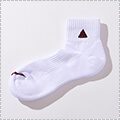 LEGIT Short Socks　白/ブリック