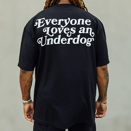 Deuce Street Tee "Everyone Loves an Underdog"　黒
