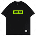 SOMECITY Logo Tee　黒/ライムグリーン