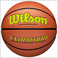 Wilson Evolution 295 Game Basketball　ブラウン/黄/7号球