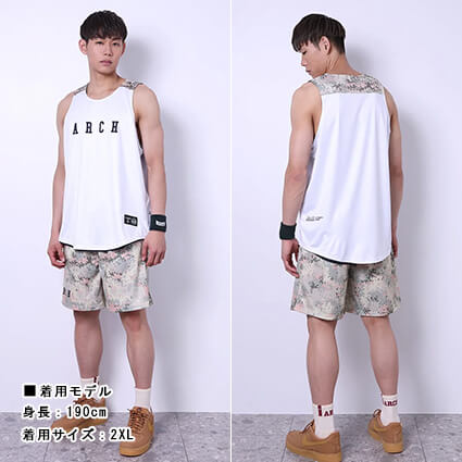 Arch Overlap Camo Shorts　サンド