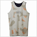 AKTR Scribble Reversible Tank　エクリュ/黒