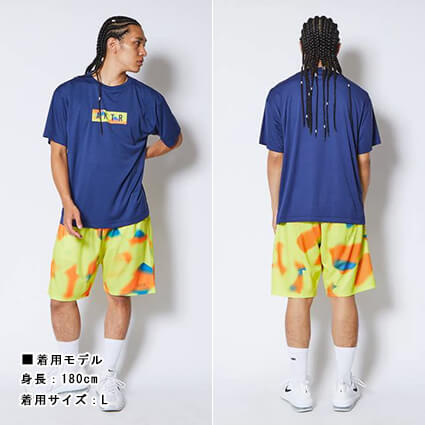 AKTR Scribble Box Logo Sports Tee　紺