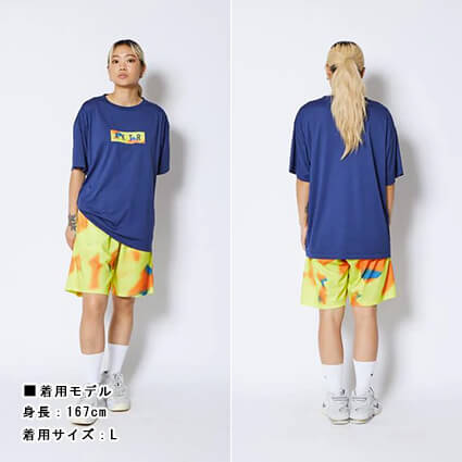 AKTR Scribble Box Logo Sports Tee　紺