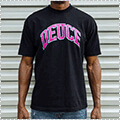 Deuce Street Tee "College"　黒/マイアミバイス