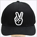 Deuce Peace Snapback Hat　黒