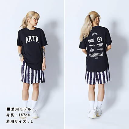 AKTR Referee Stripe 5.5-Inch Short Wide Pants　白/黒