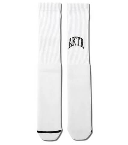 AKTR Monster Socks "COLLEGE LOGO"　白