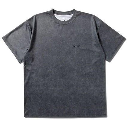 AKTR Mock Garment Dyed Loose Fit Sports Tee　黒