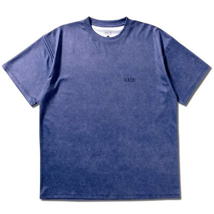 AKTR Mock Garment Dyed Loose Fit Sports Tee　ブルー