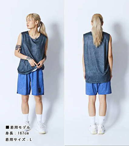 AKTR Mock Garment Dyed Sports Sleeveless　黒