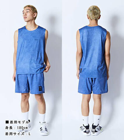 AKTR Mock Garment Dyed Sports Sleeveless　ブルー