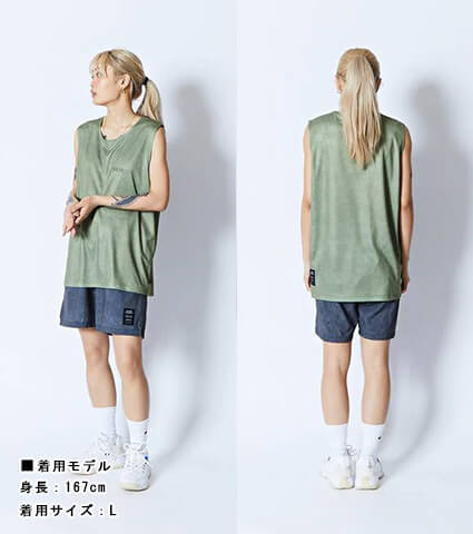 AKTR Mock Garment Dyed Sports Sleeveless　グリーン