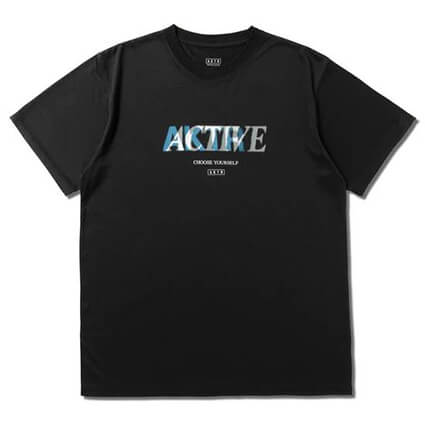 AKTR Halftone Active Sports Tee　黒