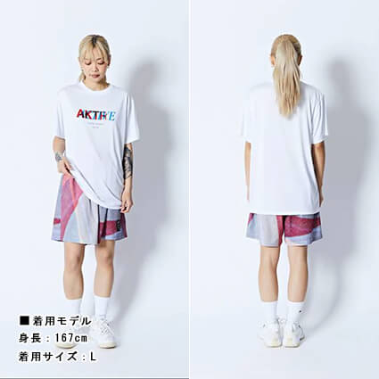 AKTR Halftone 5.5-Inch Short Wide Pants　赤