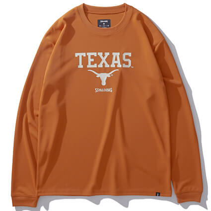 SPALDING Texas Horns Logo Longsleeve　バーントオレンジ