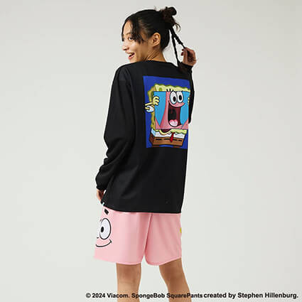 SPALDING Patrick Star Bigface Longsleeve　黒