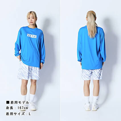 AKTR Beast Camo Box Logo Sports L/S　ブルー